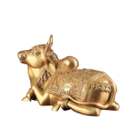 Pure Brass Superfine Nandi with Shiv Ling Carving | 14" Width | Sacred Hindu Art | Traditional Collection | Divine Presence | Jaipurio